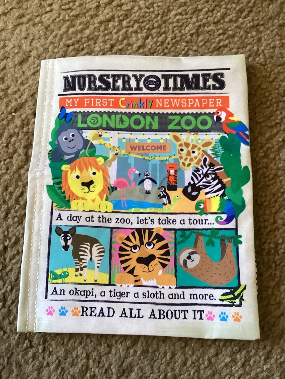 London Zoo My First Crinkly Newspaper